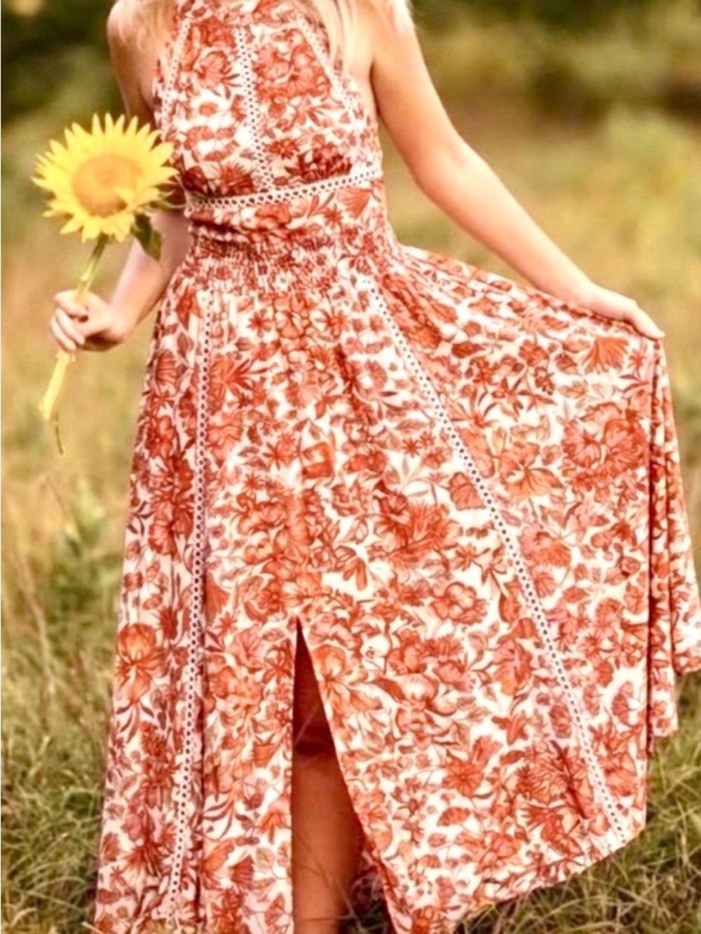 Abel the Label Floral Orange Dress